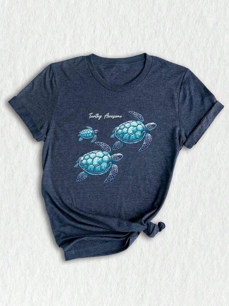 Embrace the summer vibes with our custom ocean-themed shirt, perfect for beach bums and nautical enthusiasts alike. This stylish tee features a vibrant design of turtles and the sun, making it the ideal summer beachwear for those who love the sea. Upgrade your wardrobe with this unique and trendy summer shirt that will surely make a splash wherever you go. Elevate your summer wardrobe with our custom ocean-themed shirt, perfect for beach bums and nautical enthusiasts alike. 2. Made from high-qua Blue Summer T-shirt For Surfing, Custom Print T-shirt For Beach Vacation, Beach T-shirt With Sublimation Print, Beachy Crew Neck T-shirt With Funny Print, Blue Short Sleeve T-shirt For Beach Season, Blue Short Sleeve T-shirt For Beach, Beach Shirt With Sublimation Print, Blue Beach Shirt With Sublimation Print, Blue Sublimation Print Top For Vacation