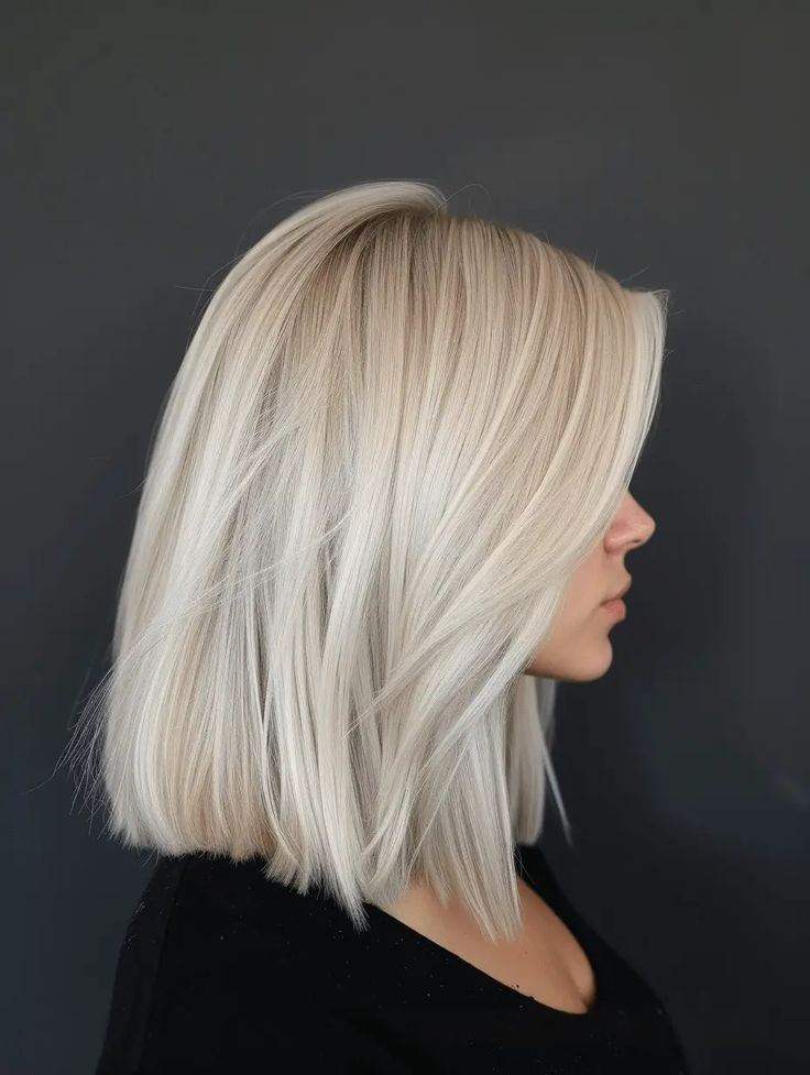 Cool Blonde Hair Color Short, Subtle Aline Bob, Blonde Textured Bob Shoulder Length, Long Bob From The Back, Lob Blonde Haircut, Blond Long Bob Hairstyles, Short Blonde Hair Shoulder Length, Haircuts For Straight Blonde Hair, Short Blond Haircut Women Straight