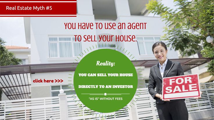 a woman holding a for sale sign in front of a house with the words real estate written on it