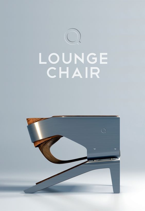 the lounge chair is designed to look like it has been made from wood and metal