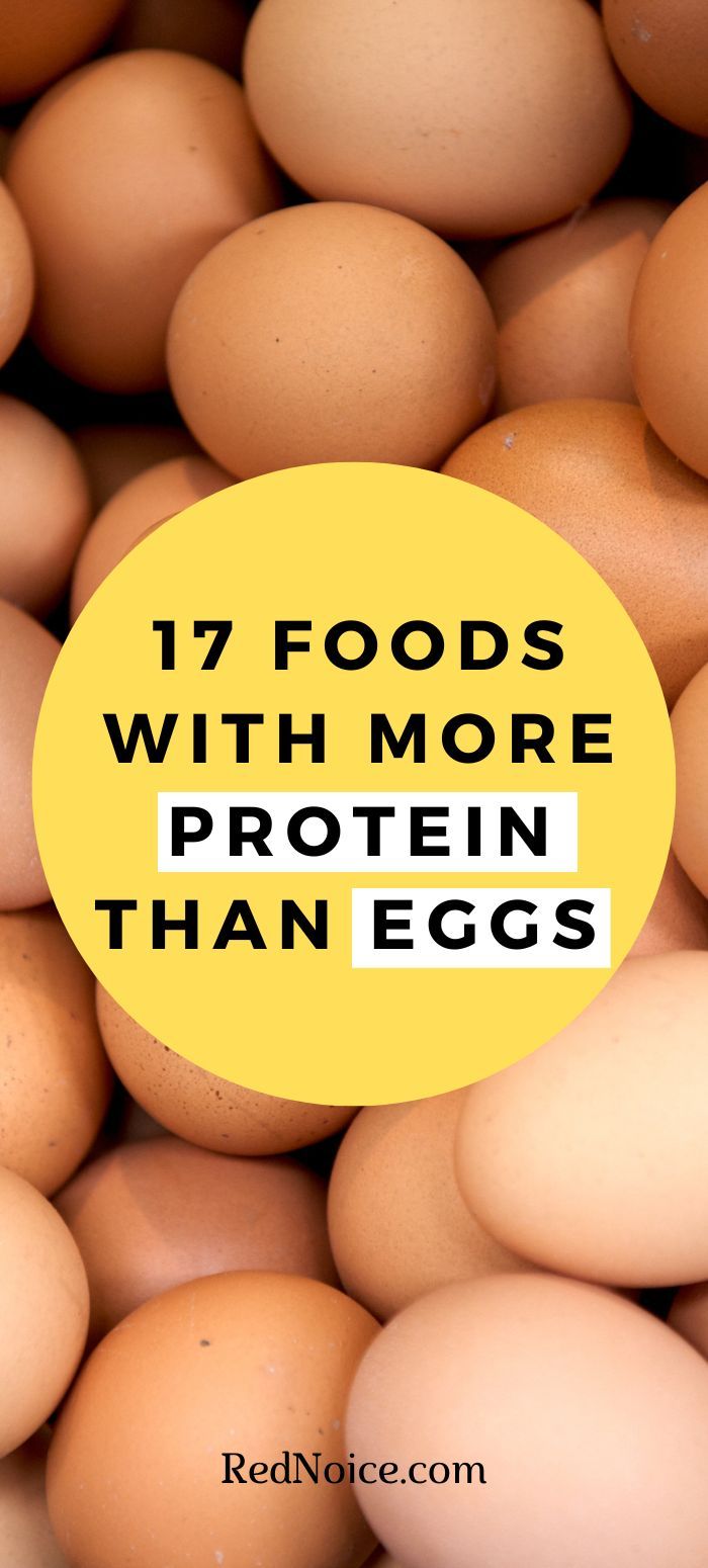 This pin features a basket of fresh brown eggs with a yellow overlay with the title "17 foods with more protein than eggs". Affordable Meal Prep, Good Protein Foods, Protein Foods List, Plant Based Protein Sources, High Protein Foods, Vegan Protein Sources, Best Smoothie, More Protein, Protein Rich Foods