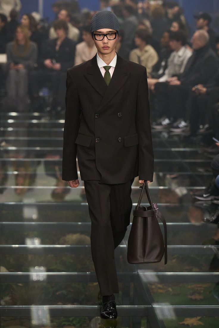 Prada Fall 2024 Menswear Collection | Vogue Prada Menswear, 2024 Menswear, Fashion Corner, Leather Outerwear, Mens Luxury Fashion, Menswear Fashion Show, Embellished Jeans, Menswear Fashion, Menswear Collection