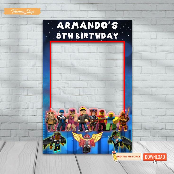 a birthday card with an image of the characters