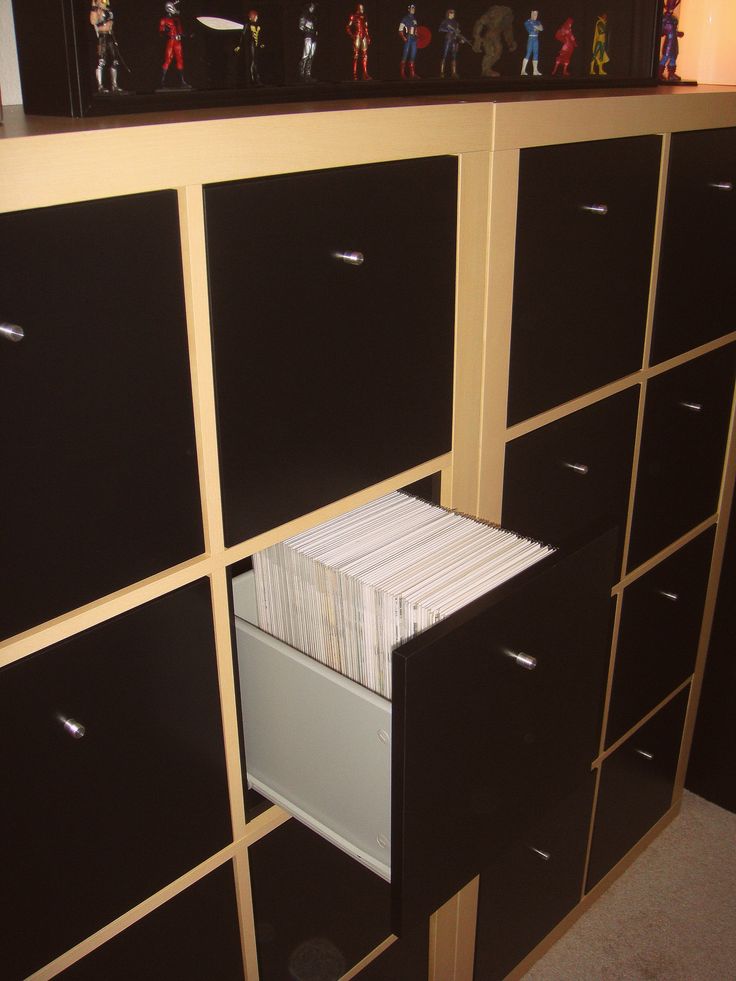 a file cabinet with many files in it