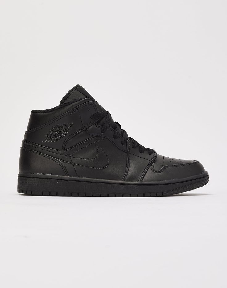 Jordan Air Jordan 1 Mid – DTLR All Jordans, Jordan Air, Wings Logo, Love Now, French Brands, Air Jordan 1 Mid, Triple Black, Heritage Collection, Jordan 1 Mid