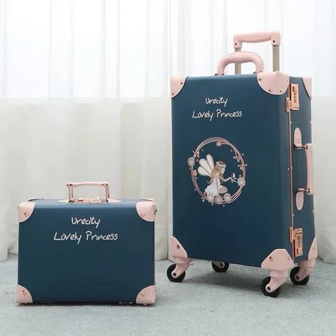 Vintage Rolling Luggage Set with Handbag,Women High quality Wood +PU leahter Travel Suitcase Cosmetic Bag,Wheel Trolley Case box-in Rolling Luggage from Luggage & Bags on AliExpress Cute Suitcases, Cute Luggage, Travel Bag Set, Leather Suitcase, Travel Suitcase, Luggage Suitcase, Suitcase Set, Bag Suitcase, Suitcase Traveling