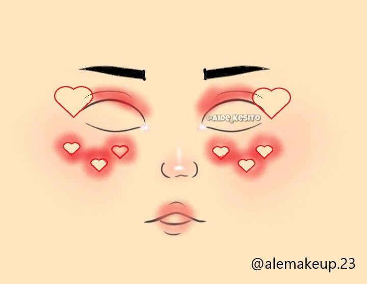 Heart Stencil Makeup, Eye Makeup Heart, Heart Make Up, February Makeup, Broken Makeup, Tape Makeup, Heart Makeup, Makeup Charts, Makeup Morphe