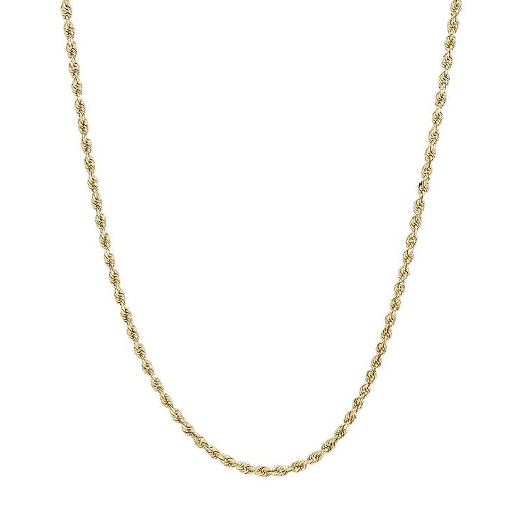 "Make a sensational style statement when you wear this 14k gold rope chain. Chain Details: Type: Hollow rope Clasp: lobster-claw Metal: 14k gold Width: 1.8mm Size: 20"". Gender: female. Age Group: adult." Classic Link Rope Chain Necklace For Formal Occasions, Classic Formal Jewelry With Rope Chain, Elegant Rope Chain Necklace For Anniversary, Elegant 14k Gold Tarnish Resistant Rope Chain Necklace, Formal Yellow Gold Tarnish-resistant Rope Chain Necklace, Elegant Anniversary Rope Chain Necklace, Formal 14k Gold Rope Chain Necklace, Elegant 14k Gold Rope Chain Jewelry, Formal Yellow Gold Rope Chain Necklace