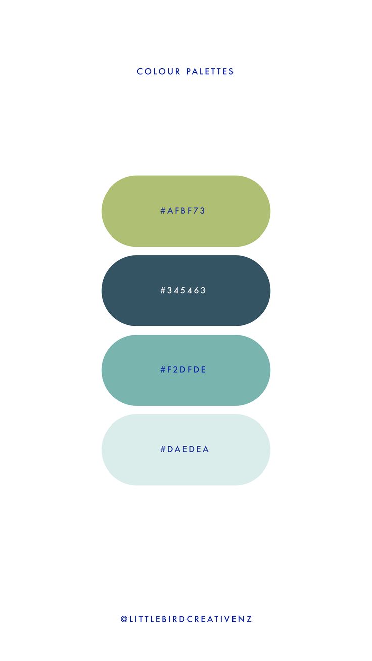 the color scheme for different colors and shapes