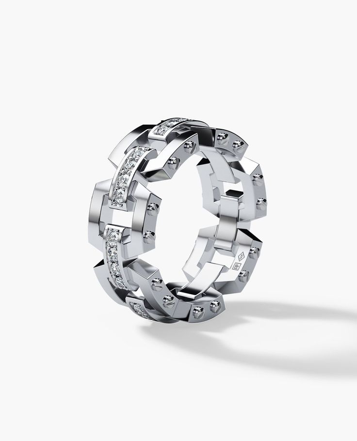 an image of a ring with diamonds on the inside and outside, in white gold