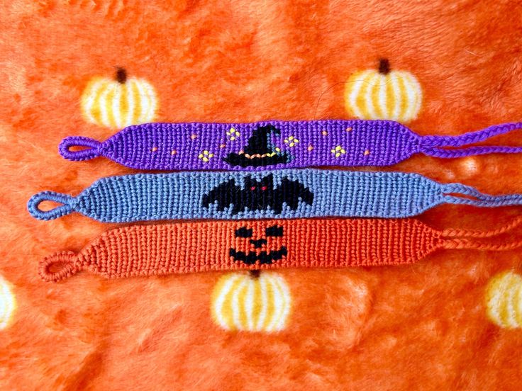 Three-piece bracelet set, Halloween themed Handmade Black Wristband For Halloween, Themed Adjustable Bracelets For Parties, Halloween Themed Handmade Beaded Bracelets, Halloween Gift Beaded Bracelets, Handmade Halloween Themed Beaded Bracelets, Novelty Halloween Jewelry For Friendship, Handmade Beaded Bracelets For Halloween, Handmade Multicolor Bracelets For Halloween, Halloween Party Beaded Bracelets