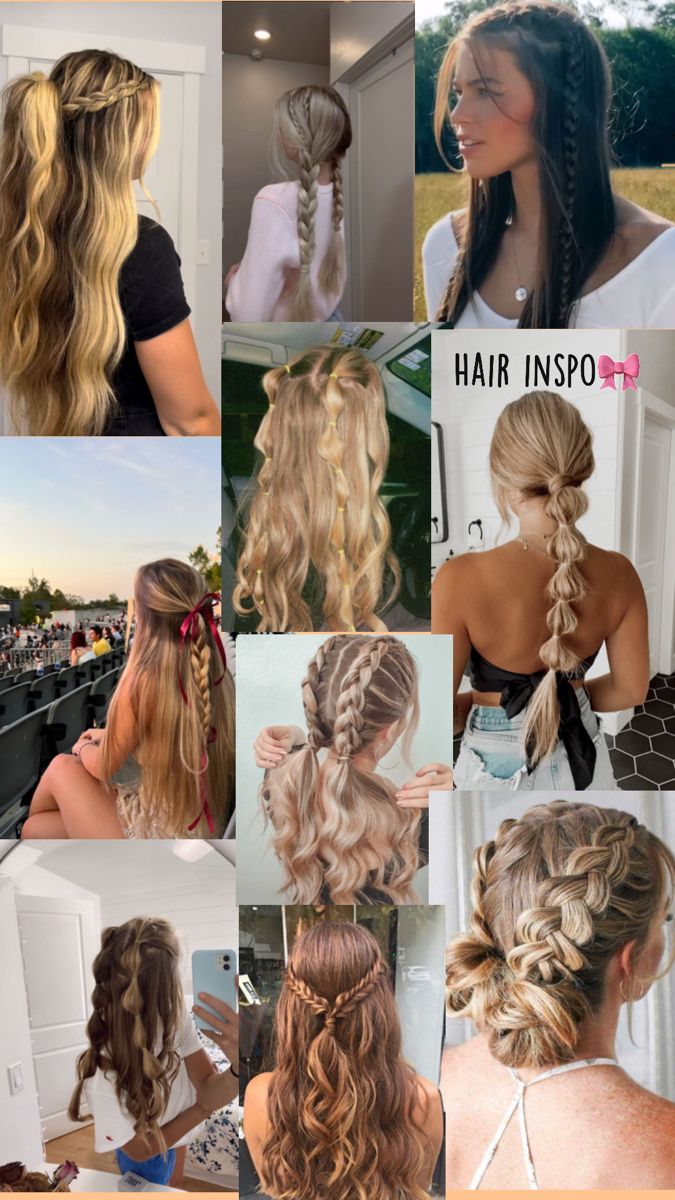 Cute Summer Hairstyles Updo, Hair Inspo Long Hairstyles, Braids For Blonde Hair, Cute Hairstyles For Vacation, Hair Styles For Wavy Hair Medium, Cute Hair Styles For Teens, Rodeo Hairstyles, Cute Summer Hairstyles For Teens, Fair Hairstyle