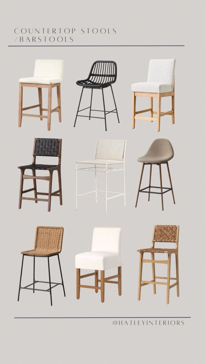 an image of different chairs and stools