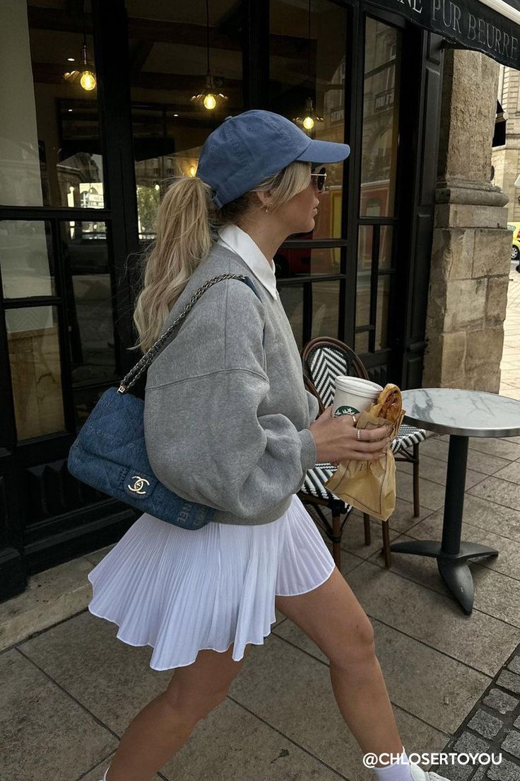 Alyssa Pleated Skort Feminine Fall Outfits, Tennis Skirt Outfit, White Tennis Skirt, Looks Street Style, Tennis Clothes, Mode Inspo, Outfit Inspo Fall, 가을 패션, Tennis Skirt