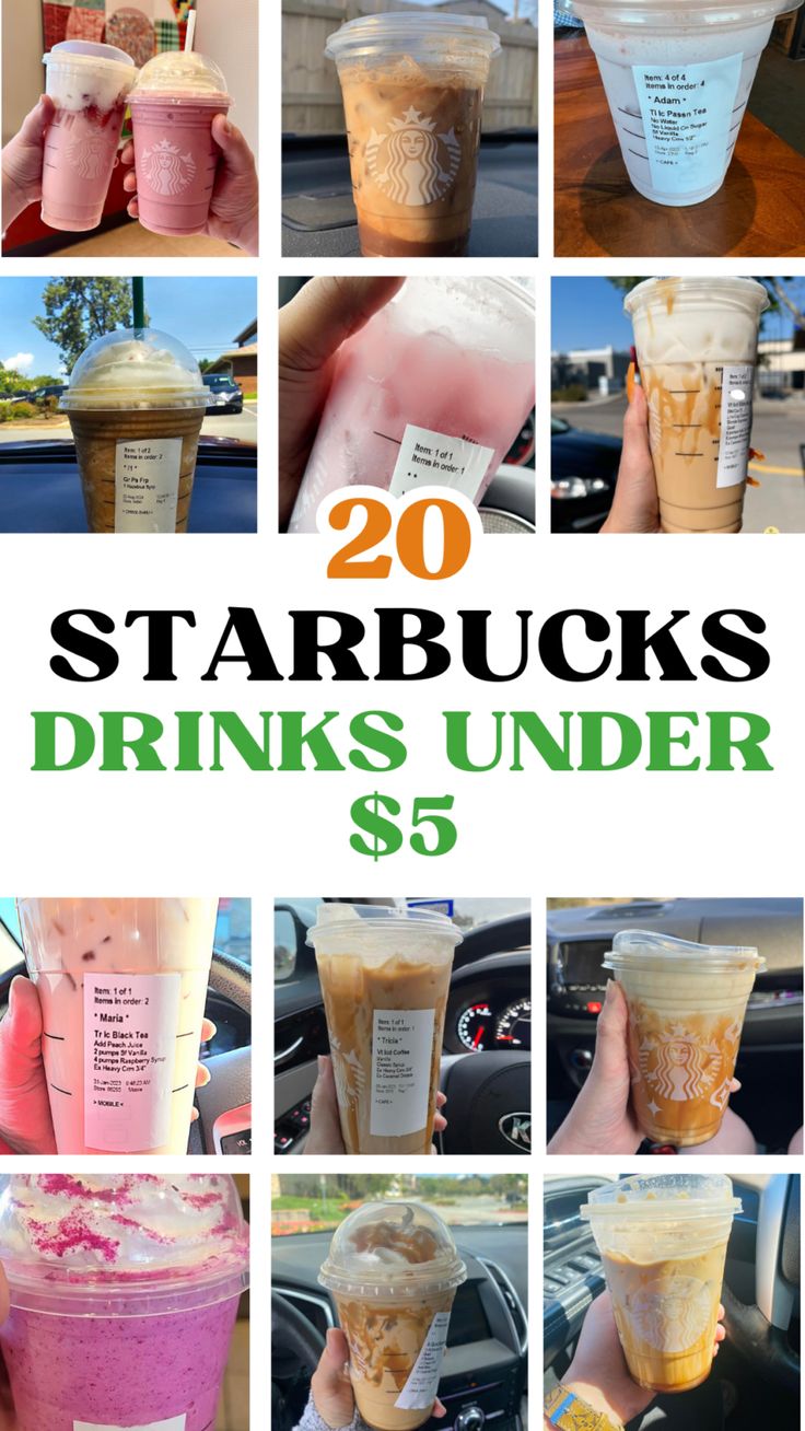 starbucks drinks that are under $ 5