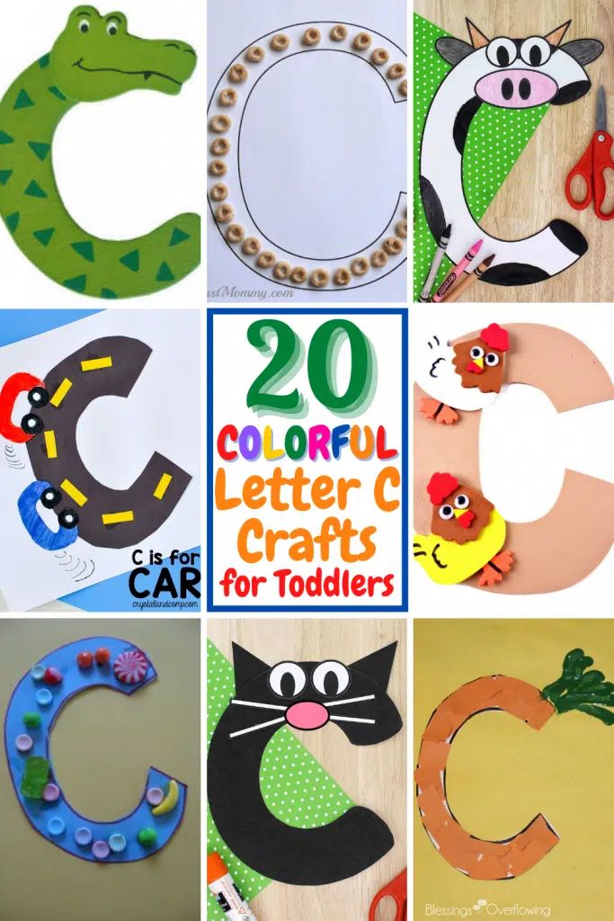 20 colorful letter crafts for toddlers to make