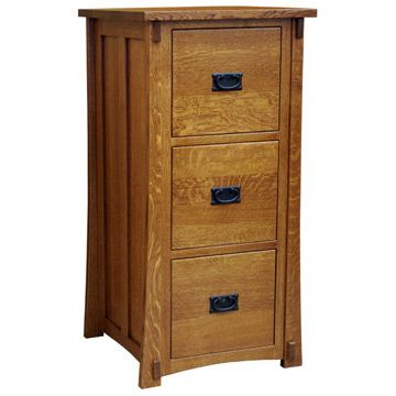 a wooden cabinet with three drawers on it