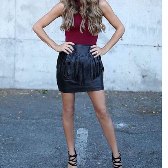 This Is One Of My Favorite Pieces Ever! Easy To Wear And So Comfy. Definitely A Statement Piece. Sizes Xs S M L Casual Fringe Mini Skirt For Party, Fitted Mini Skirt With Fringe, Night Out Fringe Mini Skirt, Trendy Fringed Mini Skirt For Party, Fringe Mini Skirt For Night Out In Fall, Fall Fringe Mini Skirt For Night Out, Fall Mini Skirt With Fringe For Night Out, Leather Fringe Skirt, Diva Dolls