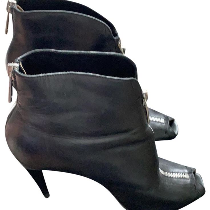 Amazing And Sleek Zip Up Open Toe Booties. Fit Like A Glove. Only Worn A Few Times Max Mara, Open Toe, Bootie Boots, Zip Ups, Ankle Boots, Sleek, Women Shoes, Heels, Boots