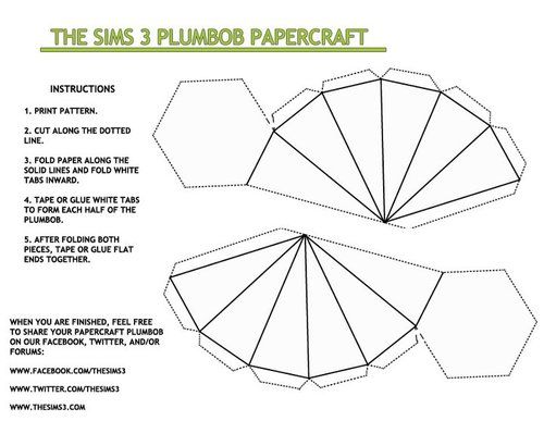 the instructions for how to make a paper parasol from the simpsonss 3 plumbo papercraft