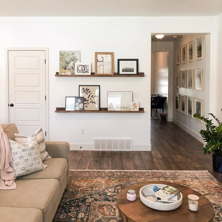 the living room is clean and ready for us to use in its new owner's home