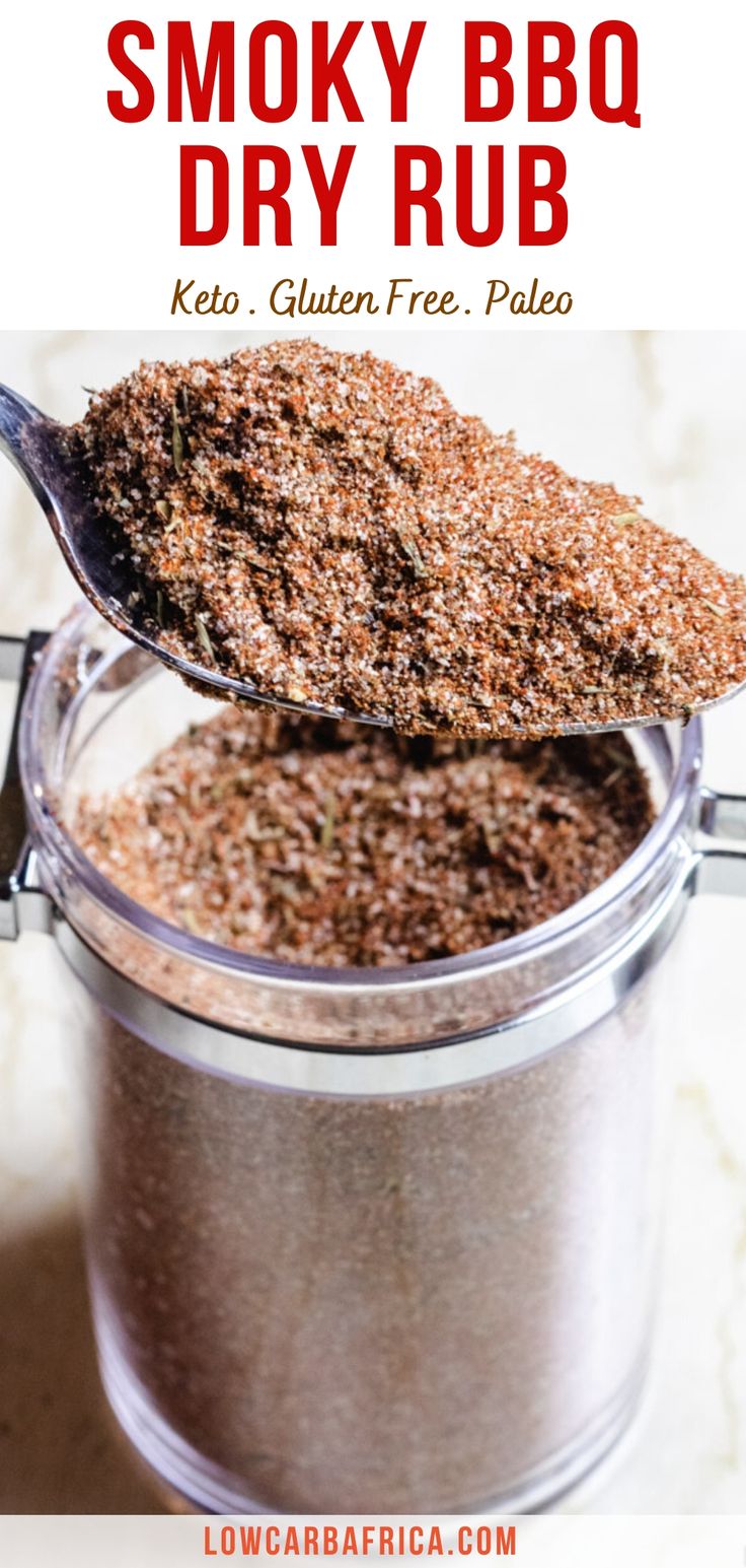 a spoon full of smokey bbq dry rub