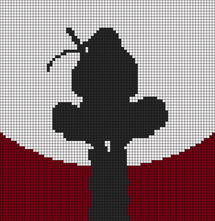 a cross stitch pattern with a silhouette of a butterfly on it's back side