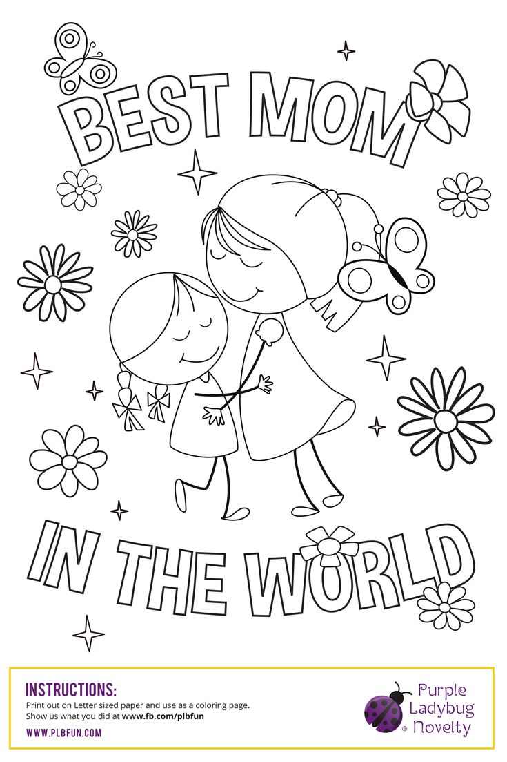 the best mom in the world coloring page