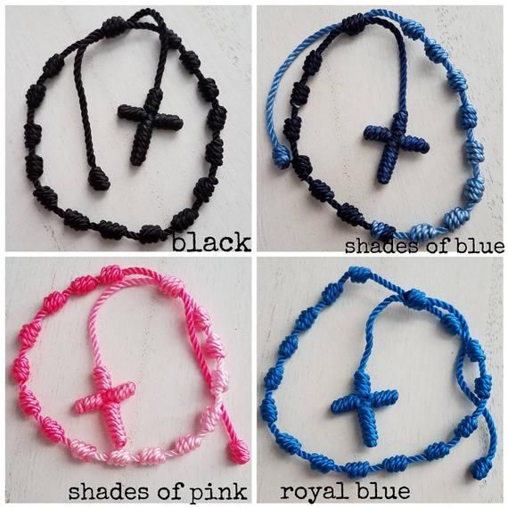 Knotted Cross Bracelet image 3 Knotted Rosary, Mini Gift Bags, Knotted Bracelet, Prayer Bracelet, Ties That Bind, Red String Bracelet, Bracelet Knots, Catholic Rosary, Red String