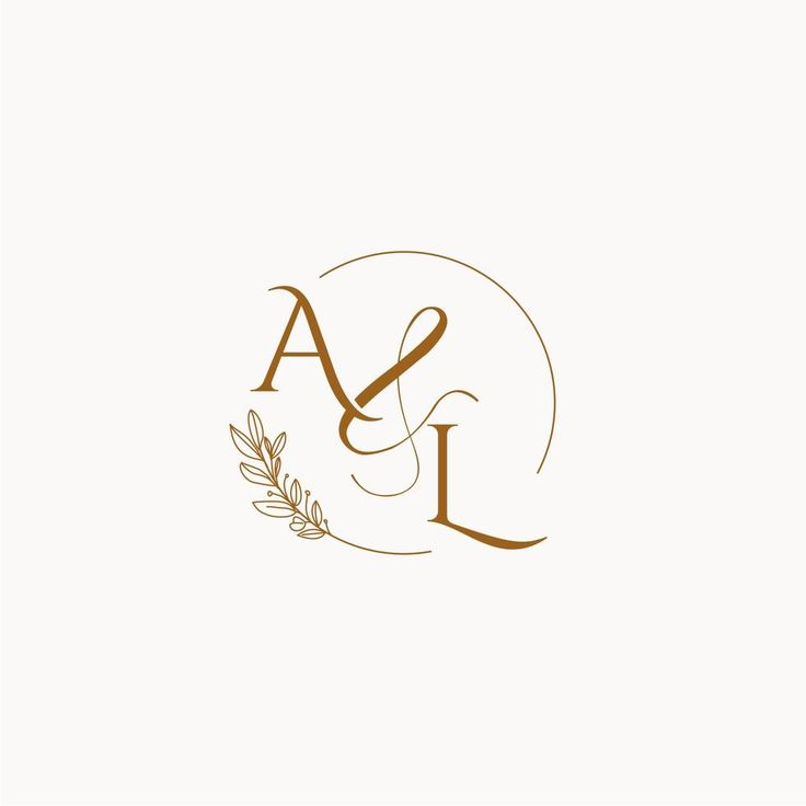 the logo for a wedding and event planner, as well as an olive branch with leaves