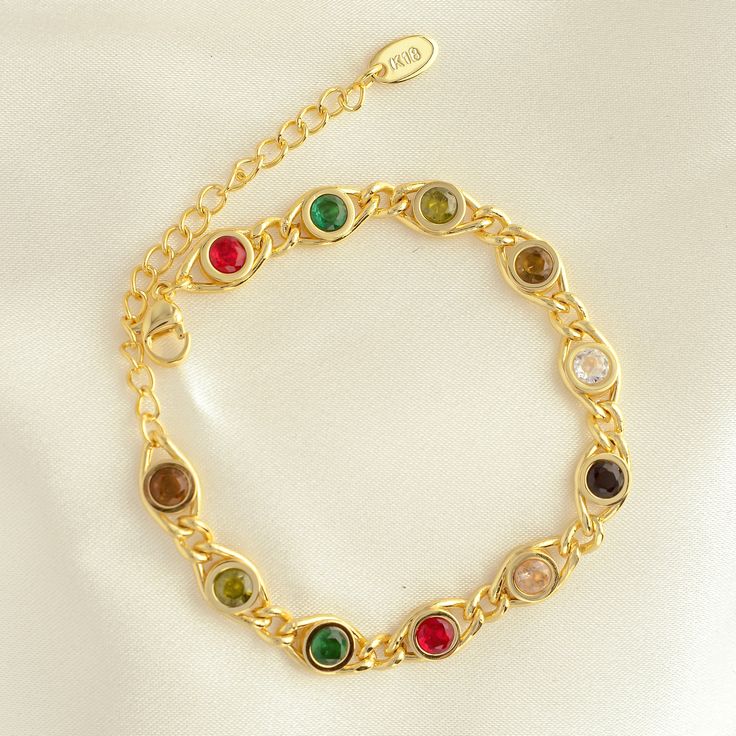 The Havana Bracelet is a stylish and versatile accessory that will elevate any outfit. Made from high-quality materials, this bracelet is durable and long-lasting. With its elegant design and timeless charm, it is sure to impress. Perfect for formal occasions or everyday wear. Elegant Adjustable Multicolor Jewelry, Elegant Multicolor Charm Bracelet For Gift, Elegant Multicolor Charm Bracelet As Gift, Elegant Multicolor Charm Bracelet For Party, Elegant Multicolor Charm Bracelet Gift, Metal Crystal Bracelet As Gift, Elegant Metal Bangle With Jewels, Elegant Multicolor Gold Bracelet For Formal Occasions, Elegant Multicolor Gold Bracelet For Formal Events