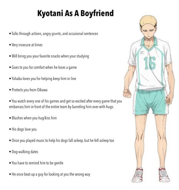 an image of a man in shorts and a shirt with the words kyotan as boyfriend