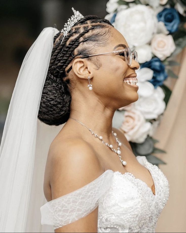 a woman in a wedding dress smiles at the camera