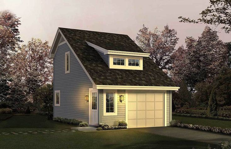 this is a computer rendering of a two - story house with an attached garage and covered porch