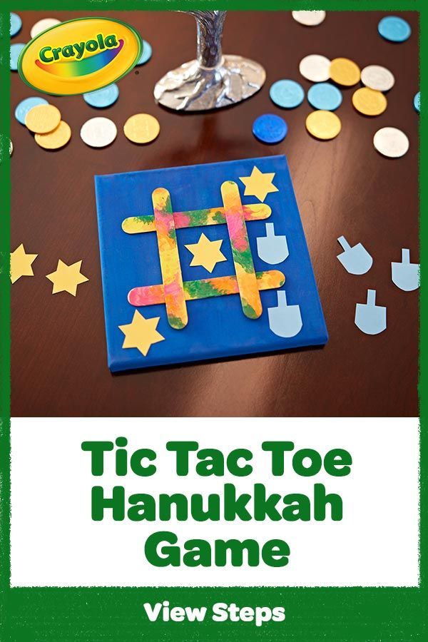 an image of tic tac toe hanukkah game on a table