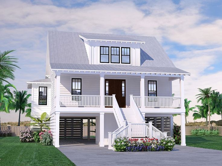 this is an artist's rendering of a two story house