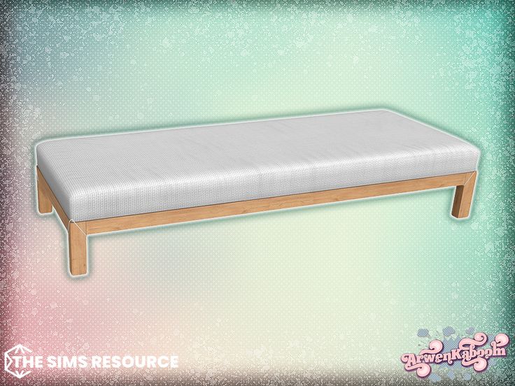 a wooden bench sitting on top of a green and pink background with the words, the slims resource