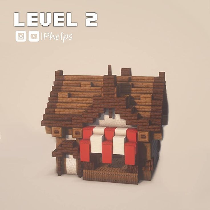 an image of a building made out of lego blocks with the words level 2 on it