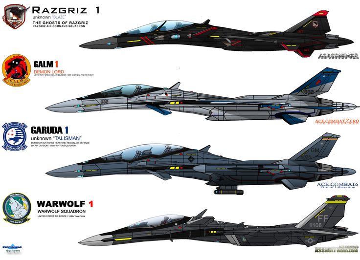 four fighter jets are shown in three different positions