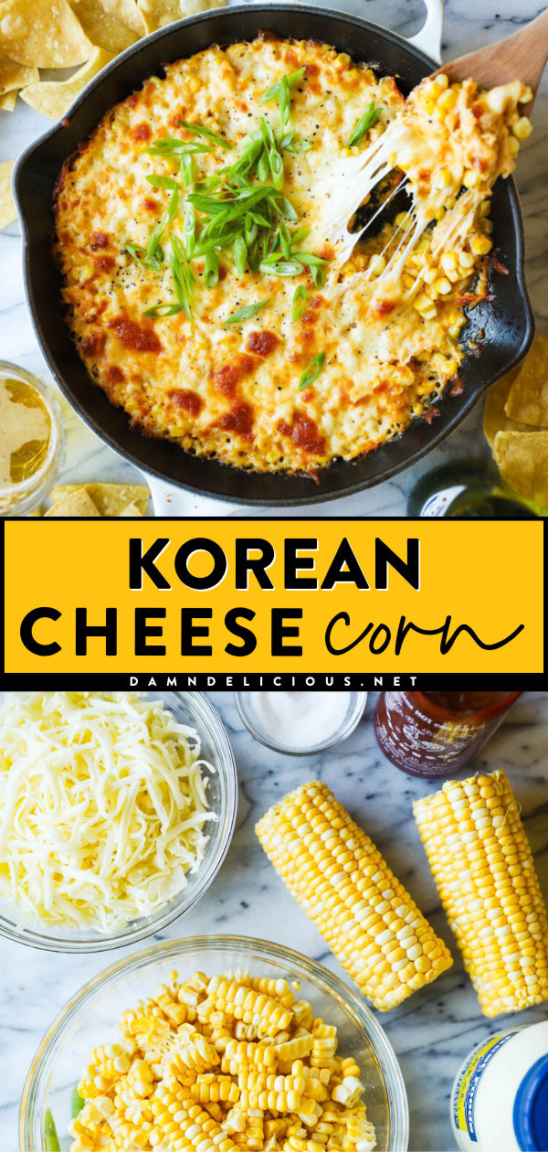 Don't miss out on this simple appetizer recipe! It's an easy Korean Cheese Corn. In less than 30 minutes from start to finish, you can have this creamy, cheesy corn that tastes so good. Enjoy this skillet corn as a party dip! Korean Cheesy Corn, Cheese Corn Recipe, Korean Cheese Corn, Creamy Cheesy Corn, Cheese Corn, Cheesy Corn, Korean Side Dishes, Corn Recipe, Korean Dishes