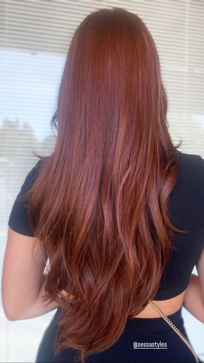 Dark Copper Red Hair Color Curly, From Dark Brown To Red Hair, Hair Color Ideas Red Orange, Copper Hair Red Undertone, Red Hair From Brown, Dark Copper Hair Tan Skin, Deep Copper Red Hair Color, Single Process Red Hair Color, Cherry Ginger Hair