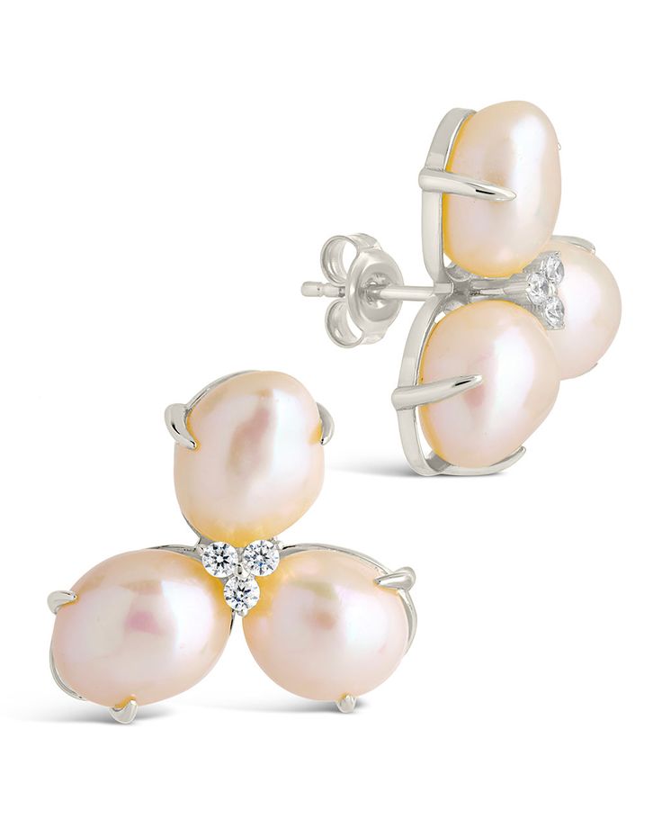 Presenting the Olive Pearl Studs, delicate and timeless earrings made of luminous pearls and clear CZ stones embedded in a stylish stud setting. These earrings, a must-have piece of luxury jewelry, will add a sophisticated sparkle to any outfit. Material: 14K gold or rhodium plated brass, cubic zirconia, shell pearl Features: 0.75" stud, 1mm CZ stones, 11mm pearls, Lead & Nickel free, post back Timeless Earrings, Travel Belt, Free Post, Accessories Jewelry Earrings, Pearl Stud Earrings, Pearl Studs, Gold Earrings Studs, Cz Stone, Silver Earrings Studs