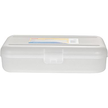 a white plastic container with two compartments