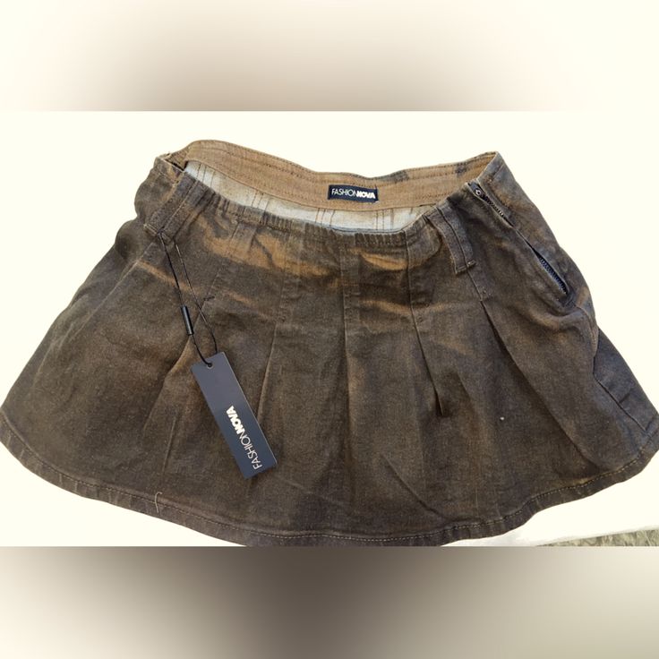 Brand New Fashionova Brown Skirt Never Worn It So I’m Selling It! Brown Cotton Mini Skirt With Relaxed Fit, Brown Denim Skirt, Twilight Dr, Brown Denim, Brown Skirt, Brown Skirts, Denim Skirt, Fashion Nova, Womens Skirt