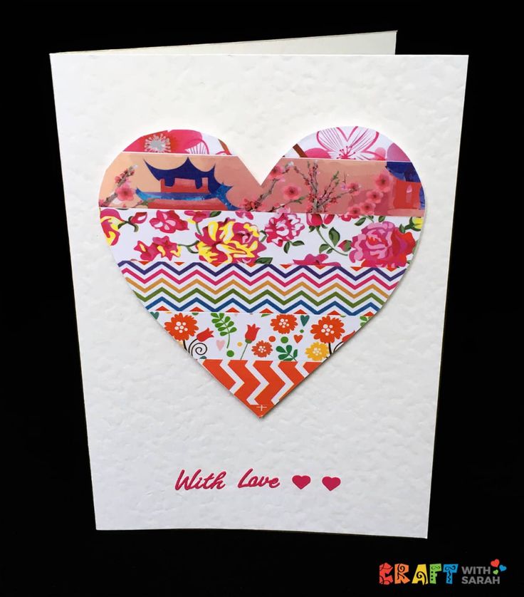 a heart shaped card with the words, wish love on it's front and back