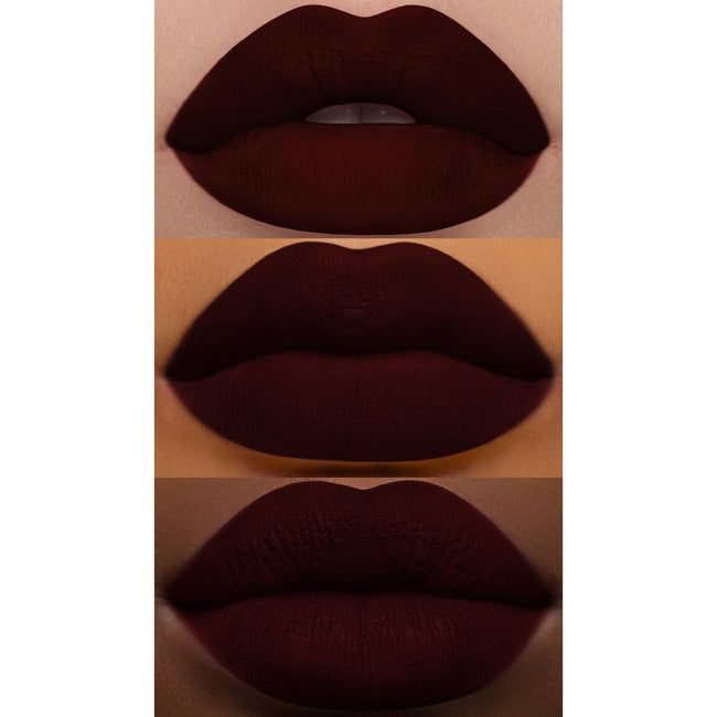 Velvetines Liquid Lipstick | Vegan & Cruelty-Free Lip Makeup – Lime Crime Maquillage Kylie Jenner, Waterproof Makeup Remover, Burgundy Lipstick, Lipstick For Dark Skin, Dark Red Lips, Lipstick Kit, Bold Lip, Lipstick Shade, Dark Lipstick