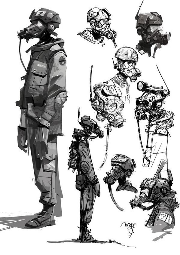 some character sketches from the video game overwatch