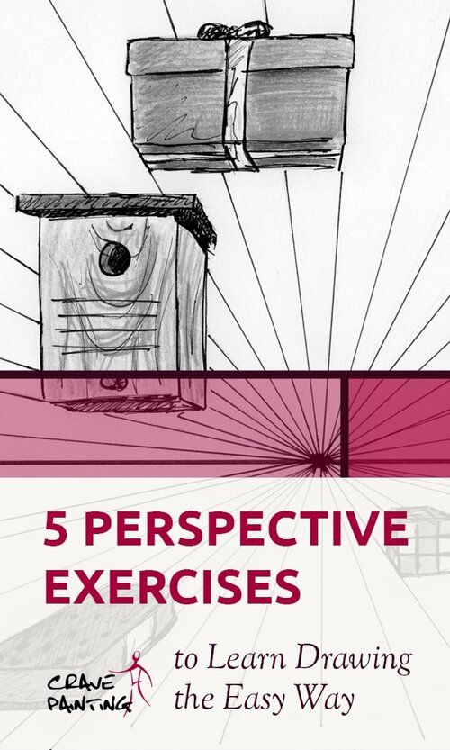 a book cover with the title 5 perspective exercises to learn drawing in the easy way