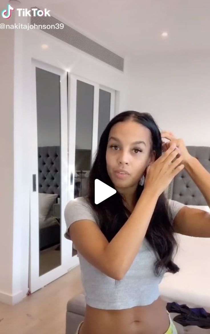 How to wrap your hair in under 1 minute Wrap Hair With Stocking, How To Wrap Long Hair For Bed, How To Wrap Straight Hair At Night, How To Wrap Hair In Scarf At Night, How To Wrap Your Hair At Night, Wrap Hair At Night, Wrap Your Hair At Night, Nakita Johnson, Overnight Hairstyles