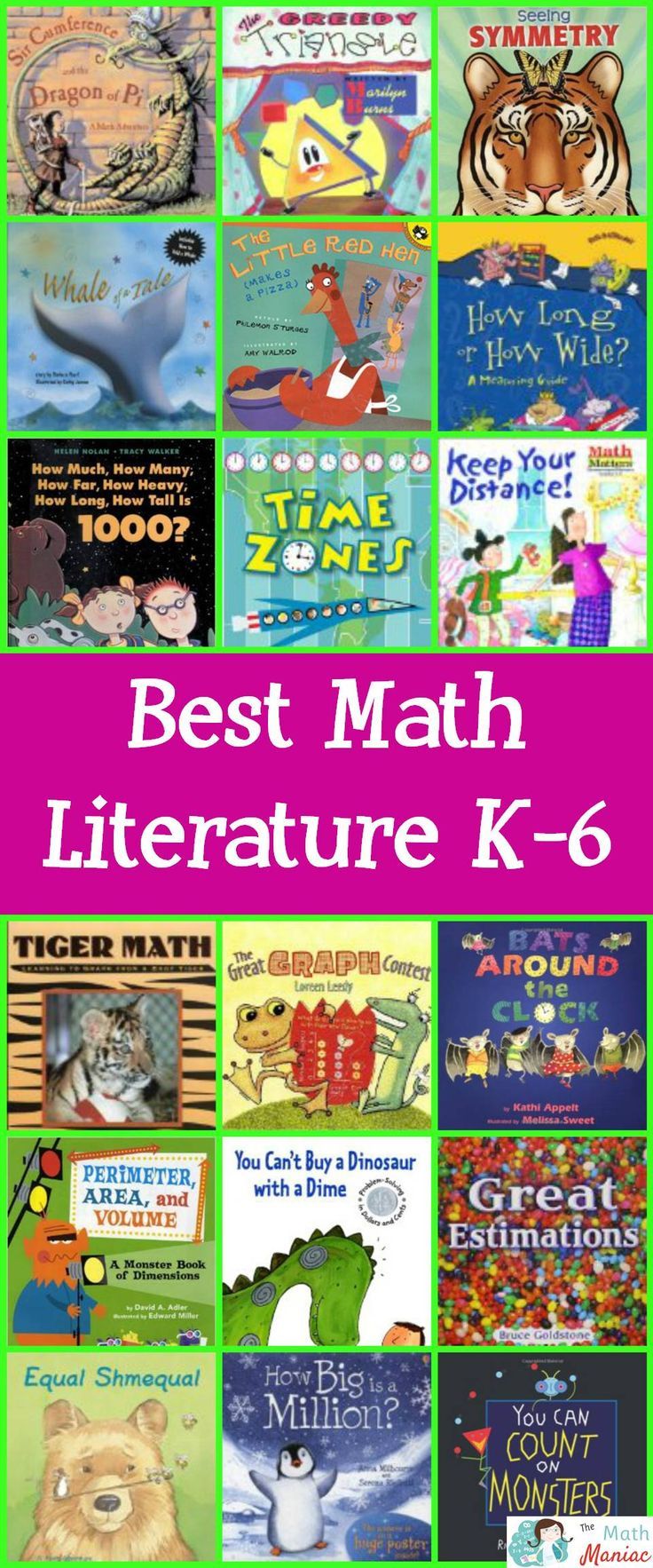 the best math literature k - 6 books